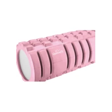 Массажный ролик Queenfit для йоги и фитнеса EVA 33*14см розовый