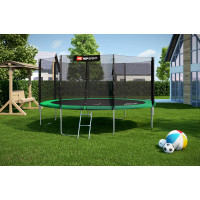 Батут Hop-Sport 14ft (427см) зелений із зовнішньою сіткою