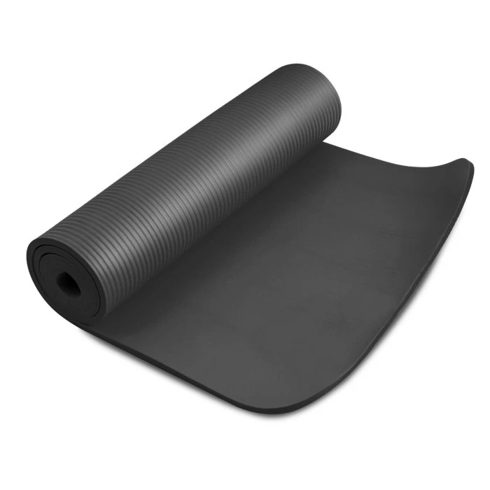 Мат для фітнесу та йоги Hop-Sport HS-N010GM 1см чорний