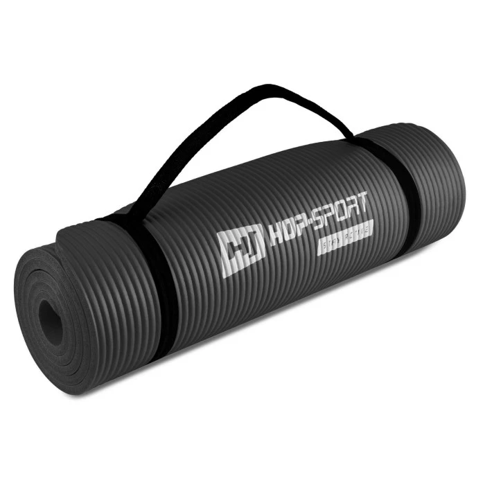 Мат для фітнесу та йоги Hop-Sport HS-N010GM 1см чорний