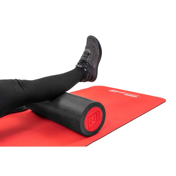 Масажний ролик (валик, роллер) Hop-Sport EPE 45см чорно-червоний