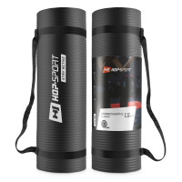 Мат для фитнеса и йоги Hop-Sport HS-N015GM 1,5см черный