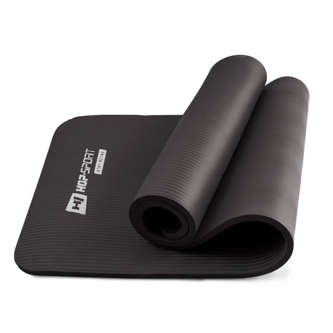 Мат для фитнеса и йоги Hop-Sport HS-N015GM 1,5см черный