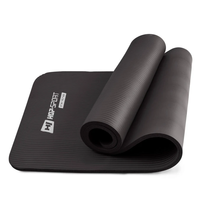 Мат для фітнесу та йоги Hop-Sport HS-N015GM 1,5см чорний