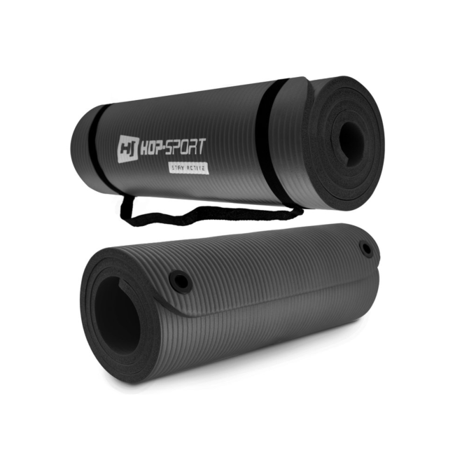 Мат для фитнеса и йоги Hop-Sport HS-N015GM 1,5см черный