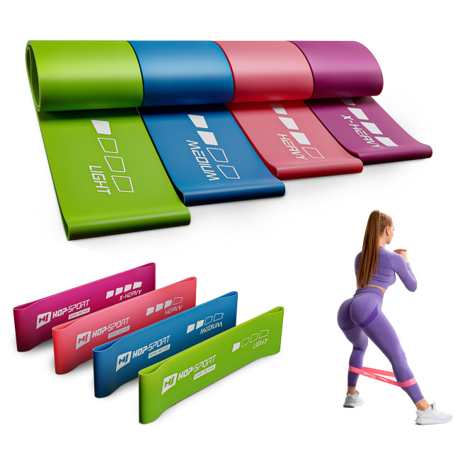 Набір резинок для фітнесу Hop-Sport 600x75мм HS-L675RL