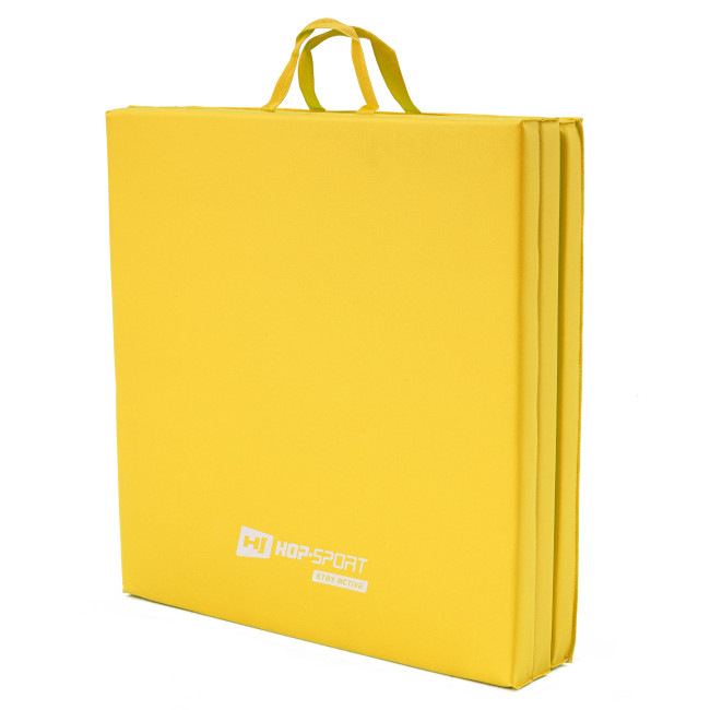 Мат гимнастический Hop-Sport HS-064FM 4см жесткий желтый.