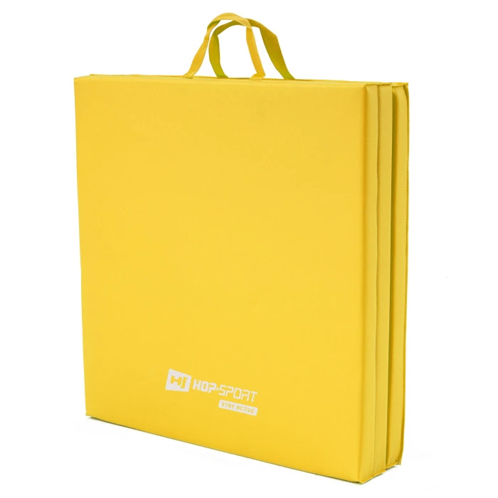 Мат гимнастический Hop-Sport HS-064FM 4см жесткий желтый.