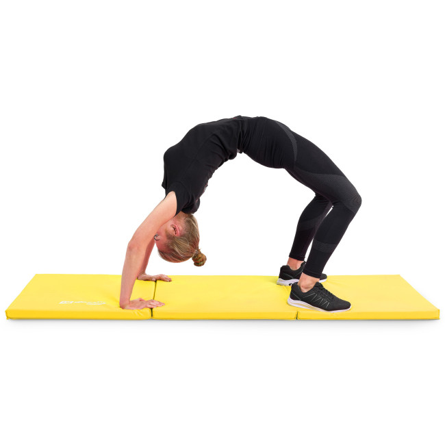 Мат гимнастический Hop-Sport HS-064FM 4см жесткий желтый.