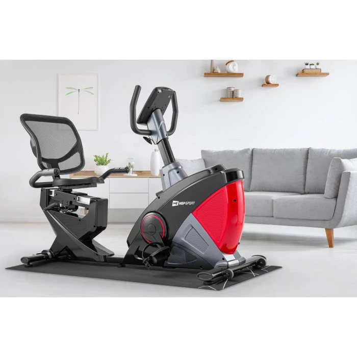 Горизонтальний велотренажер Hop-Sport HS-070L Helix червоний iConsole+