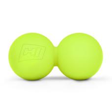 Силіконовий масажний подвійний м'яч 63 мм Hop-Sport HS-S063DMB салатовий