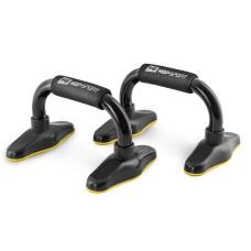 Упоры для отжиманий металлические HS-M020PU черно-желтые