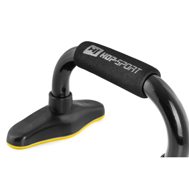 Упоры для отжиманий металлические HS-M020PU черно-желтые