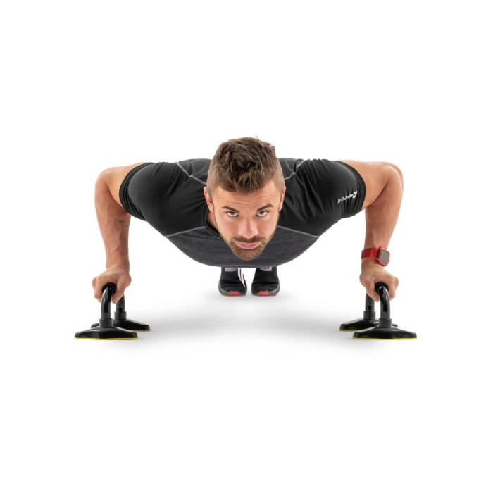 Упори для віджимань металеві HS-M020PU чорно-жовті