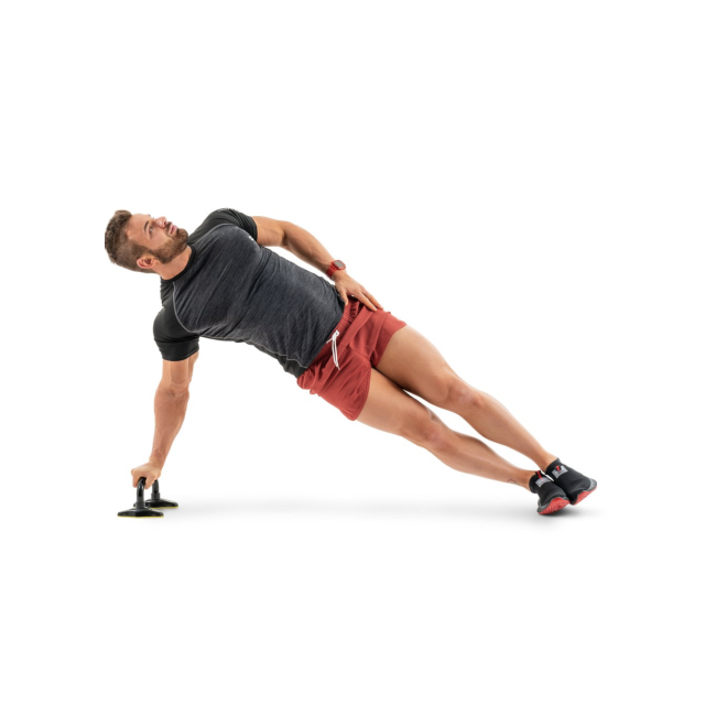 Упоры для отжиманий металлические HS-M020PU черно-желтые