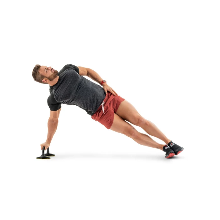 Упори для віджимань металеві HS-M020PU чорно-жовті