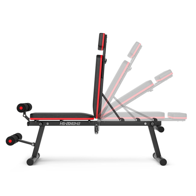 Набір Hop-Sport Premium 59кг з лавою HS-2040 HB та штангою