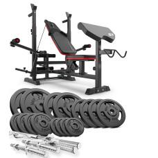 Набор STRONG 106кг со скамейкой HS-1075