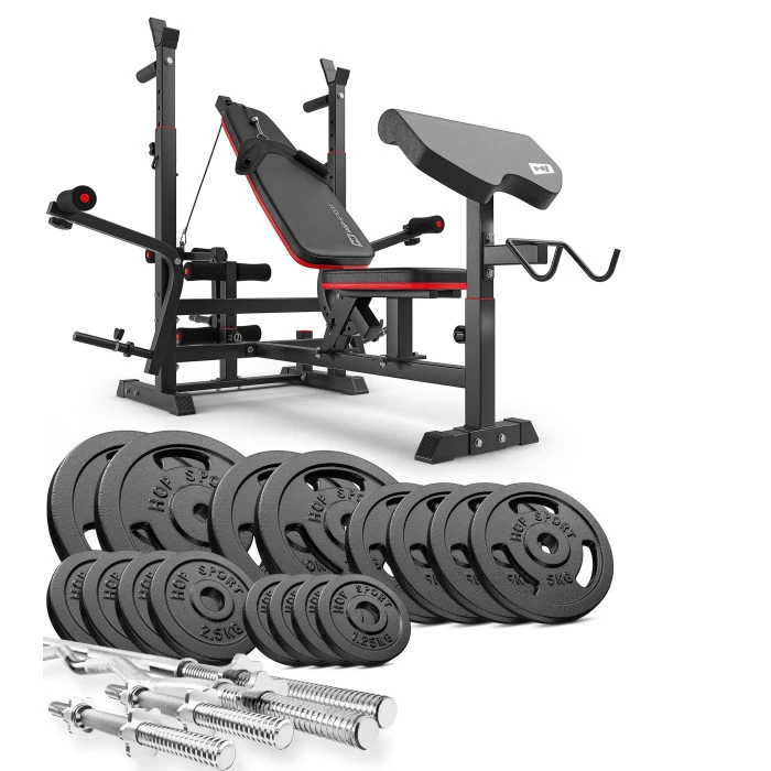 Набор STRONG 106кг со скамейкой HS-1075