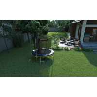 Батут Hop-Sport 8ft (244см) чорно-синій з внутрішньою сіткою