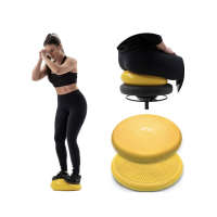 Балансировочная подушка Hop-Sport HS-R034BC желтая