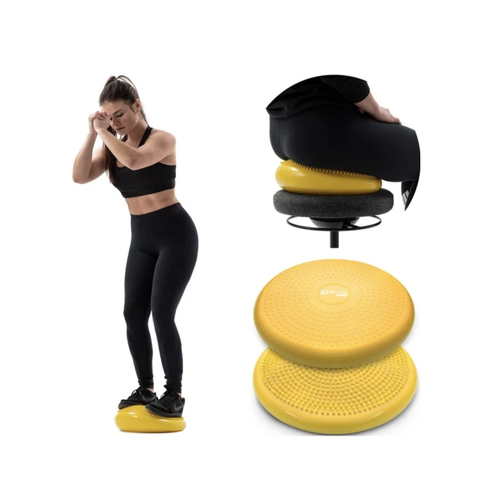 Балансировочная подушка Hop-Sport HS-R034BC желтая
