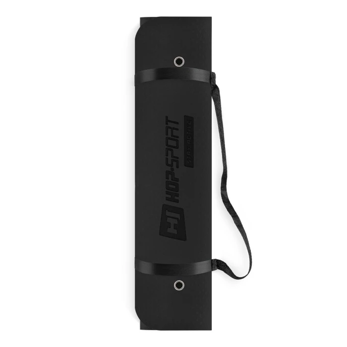 Фітнес-килимок з отворами Hop-Sport TPE 0,8см HS-T008GM чорно-червоний