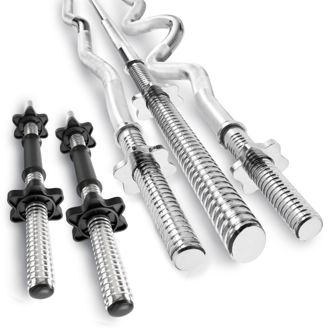 Набор Hop-Sport Premium 173кг со скамьей TX-020, штангами и гантелями.