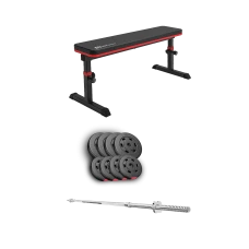 Набір Hop-Sport Premium 39кг з лавою HS-1025 Pro та штангою