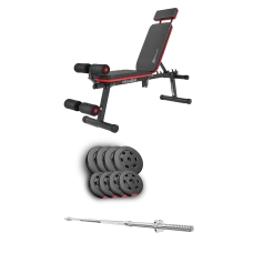 Набір Hop-Sport Premium 39кг з лавою HS-2040 HB та штангою