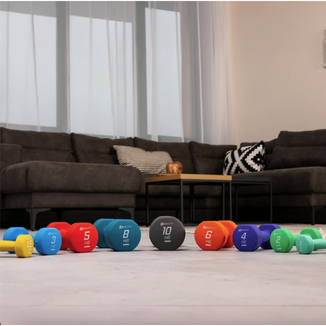 Гантелі для фітнесу неопренові круглі Hop-Sport HS-V030DR 2x3кг синій