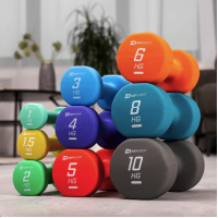 Гантелі для фітнесу неопренові круглі Hop-Sport HS-V030DR 2x3кг синій