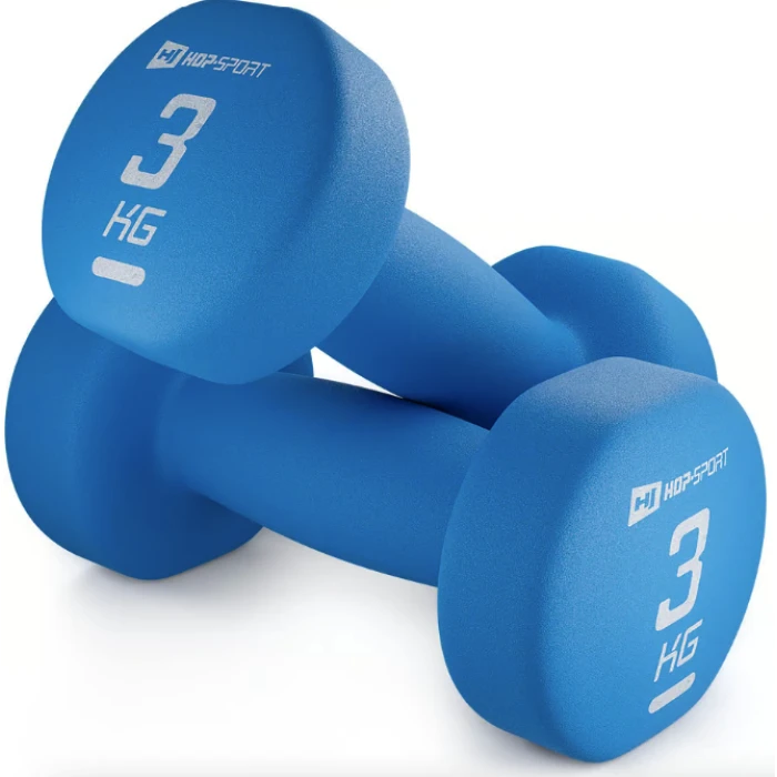 Гантели для фитнеса неопреновые круглые Hop-Sport HS-V030DR 2x3кг синий