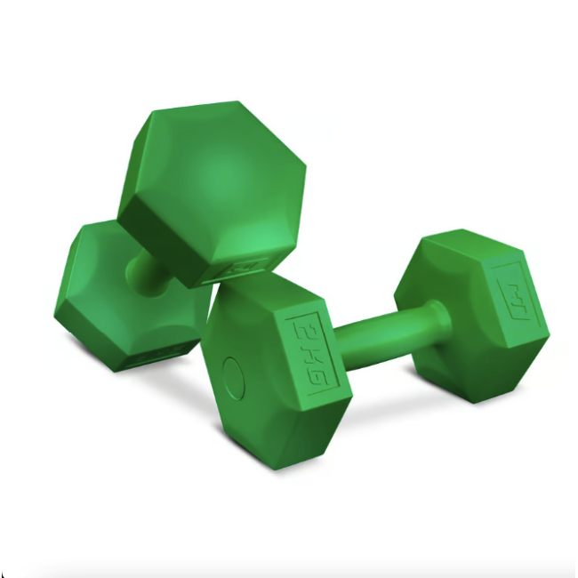 Гантелі для фітнесу композитні Hop-Sport HS-C020DS 2х2кг зелений