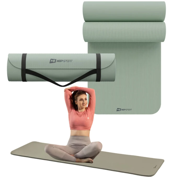 Коврик для йоги Hop-Sport HS-NB010GM NBR 1см оливковый
