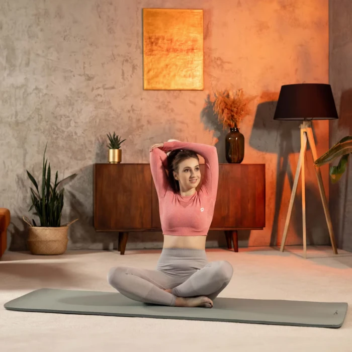 Коврик для йоги Hop-Sport HS-NB010GM NBR 1см оливковый