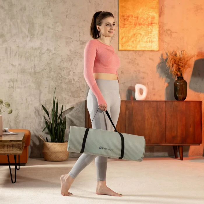 Коврик для йоги Hop-Sport HS-NB010GM NBR 1см оливковый