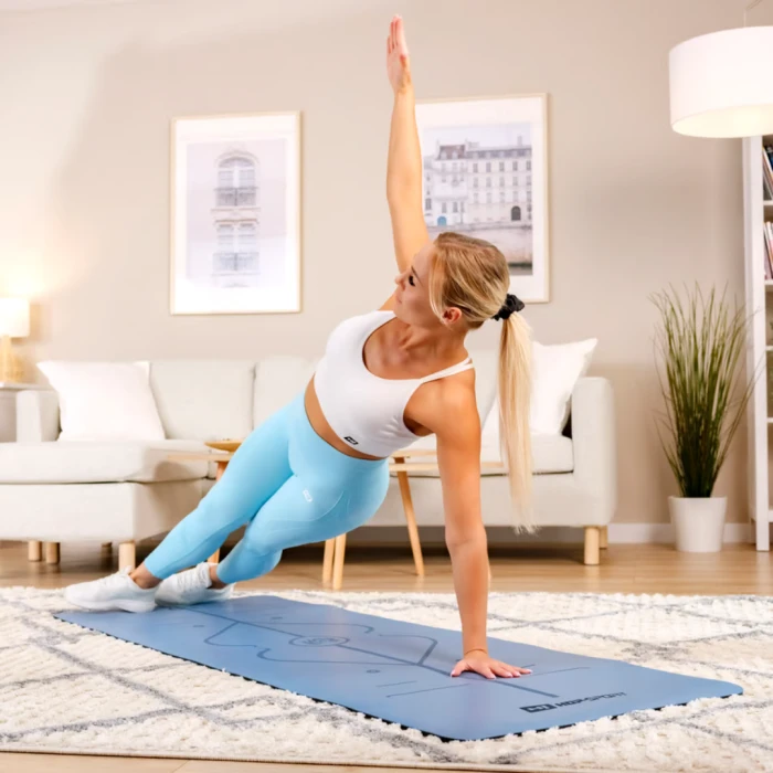 Йога-мат Hop-Sport PU 0,5см 183 x 68см HS-P005GM темно-синій