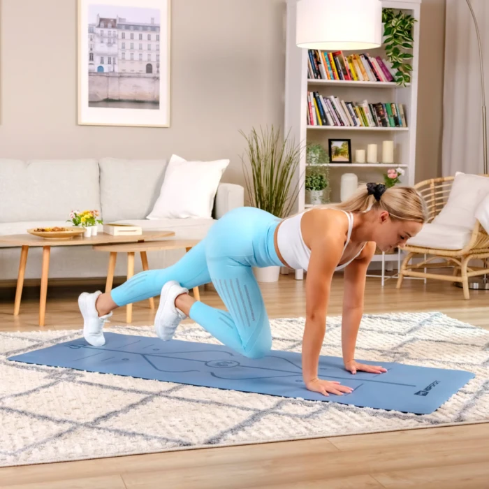 Йога-мат Hop-Sport PU 0,5см 183 x 68см HS-P005GM темно-синій