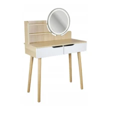 Туалетний столик Jumi Scandi LED підсвітка, з шухлядами, світлий бук