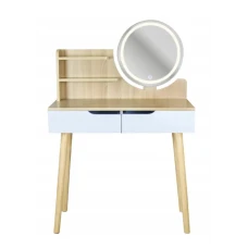 Туалетний столик Jumi Scandi LED підсвітка, з шухлядами, світлий бук