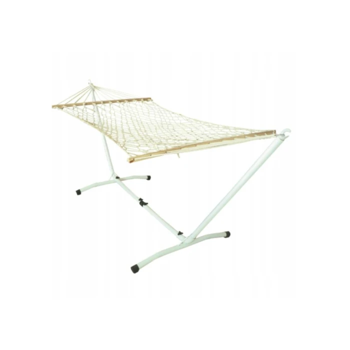 Гамак плетений Jumi Garden з планкою білий
