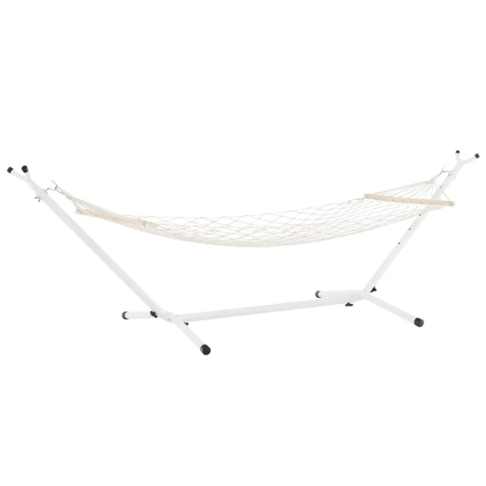 Гамак плетений Jumi Garden з планкою білий