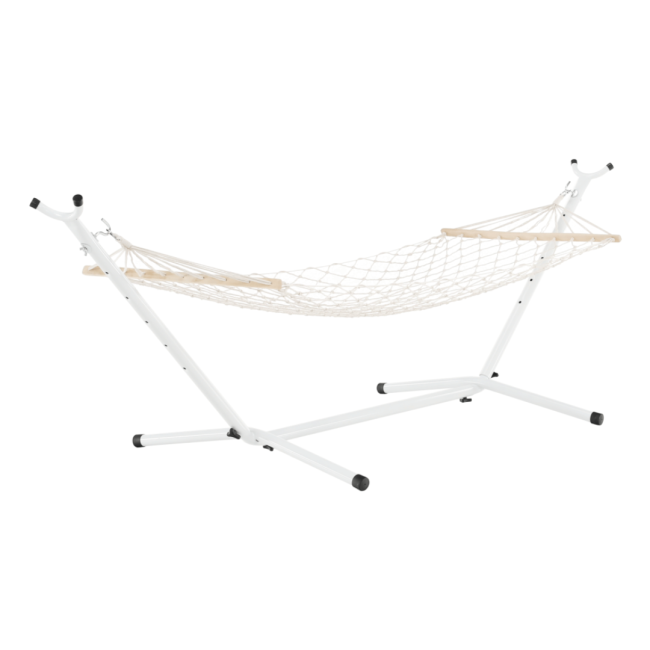 Гамак плетений Jumi Garden з планкою білий