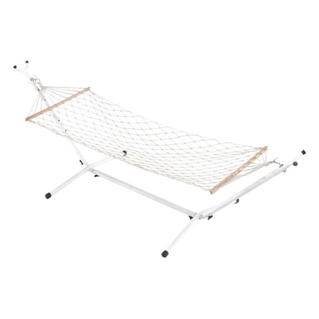 Гамак плетений Jumi Garden з планкою білий