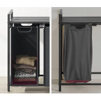 Корзина для белья Leobert Chariot с тремя отделениями 3 x 38л черный