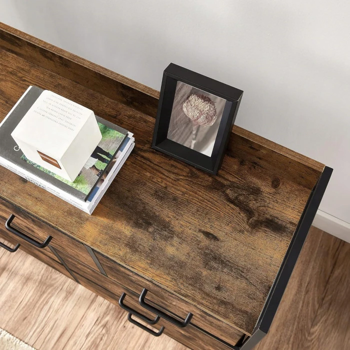 Комод Leobert Brille с текстильными ящиками в стиле Loft