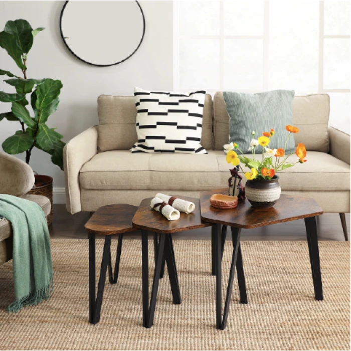 Комплект журнальних столиків Leobert Kombo 3 шт в стилі Loft