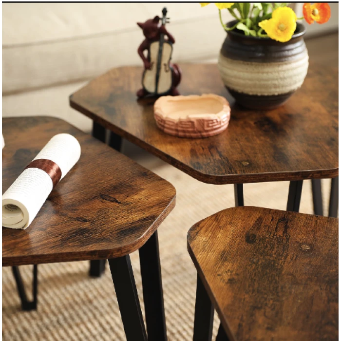 Комплект журнальних столиків Leobert Kombo 3 шт в стилі Loft