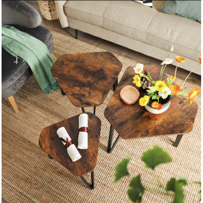 Комплект журнальних столиків Leobert Kombo 3 шт в стилі Loft